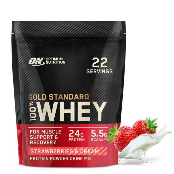 Optimum Nutrition Gold Standard 100% Whey Protein Powder - Strawberries & Cream - 24oz (1)